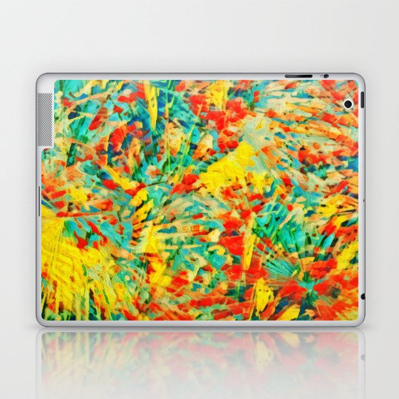 Rainbow Fireworks Celebration Art Abstract Laptop & iPad Skin