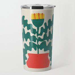Plant in red terracotta pot Travel Mug
