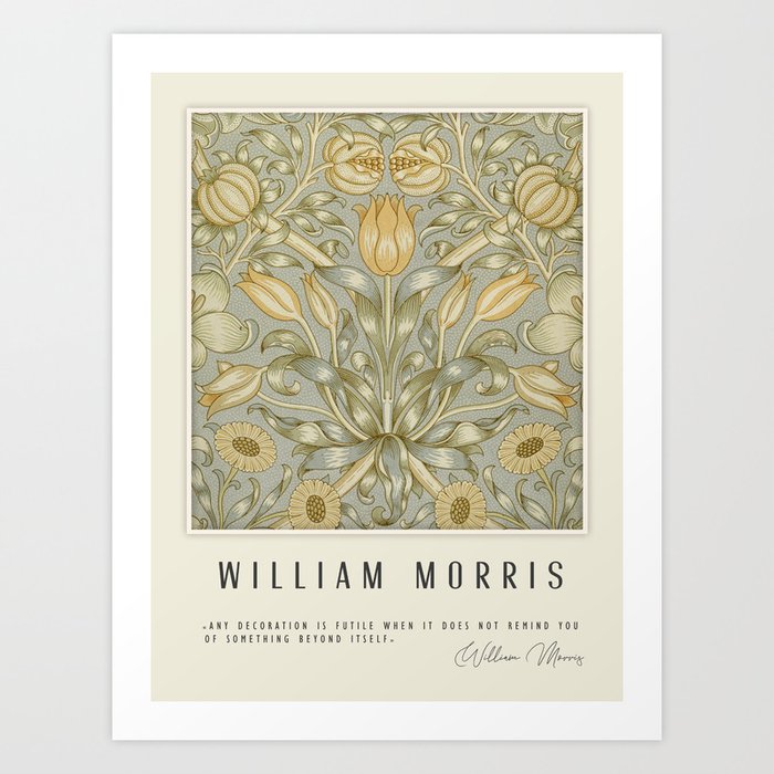 Modern poster-William Morris-Vegetable print 3. Art Print