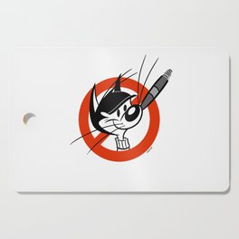 No Smoking Cat Sign Retro 30s Cartoon Rubber Hose Style Cutting Board