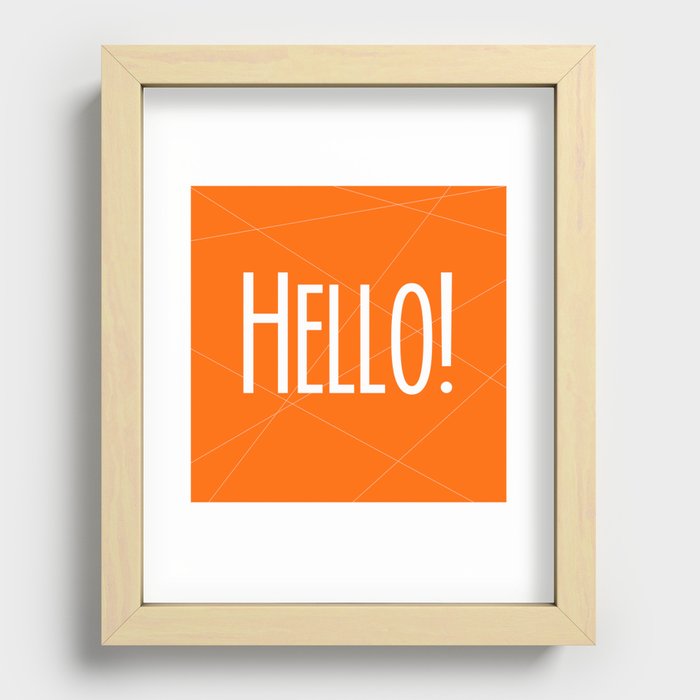 HELLO! Recessed Framed Print