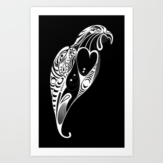 Bird Black Version Art Print