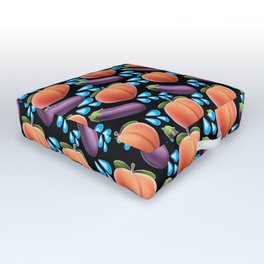 Eggplant, Peach And Water Droplets Emoji's Patterns Outdoor Floor Cushion | Pattern, Dating, Funnyadulthumor, Nudepictures, Emoji, Sexting, Graphicdesign, Nude, Kinky, Naughty 