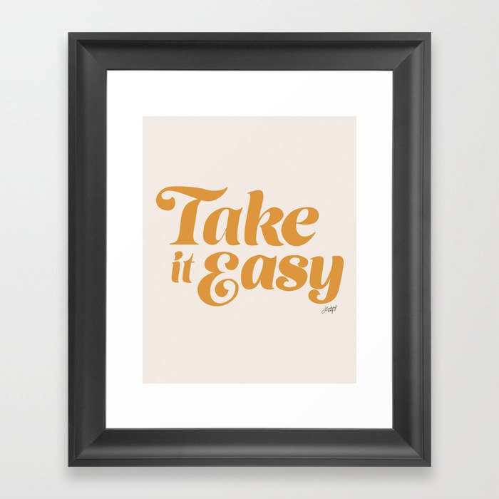 Take it Easy (Yellow Palette) Framed Art Print