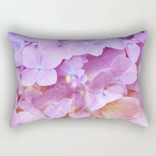 Multicolor beautiful Hydrangea petals - Flowers - Buds - Blossoms Rectangular Pillow