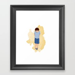 Cute little boy Framed Art Print