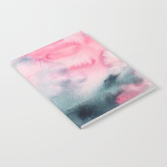 When indigo meets pink || watercolor Notebook