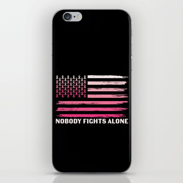 Nobody Fights Alone Breast Cancer Awareness iPhone Skin
