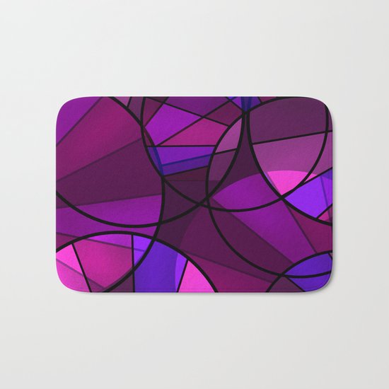 Colorful purple and blue pattern . Bath Mat