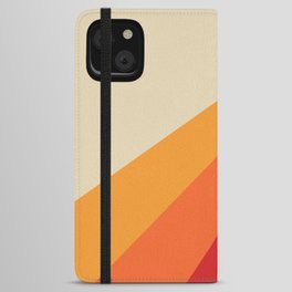 Colorful diagonal retro stripes design iPhone Wallet Case