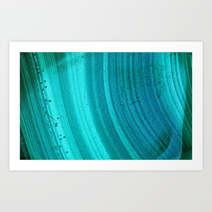 Turquoise Halos Art Print