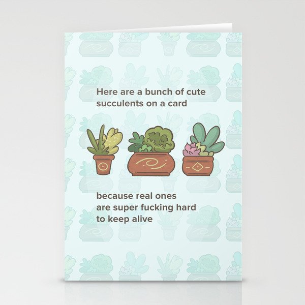 Succulents Suck Stationery Cards