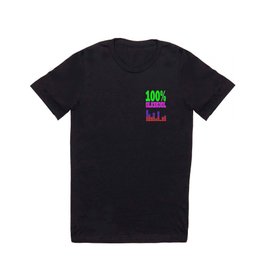 100% oldskool music logo T Shirt