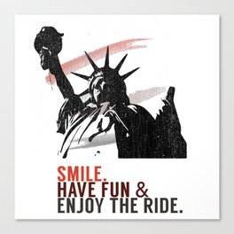 Smile, have fun and enjoy the ride in New York. Canvas Print
