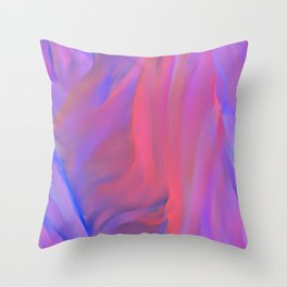Neon Flow Nebula #11: blue & pink Throw Pillow