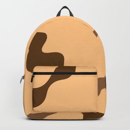 Abstract Pattern in Chocolate Milk Brown Backpack