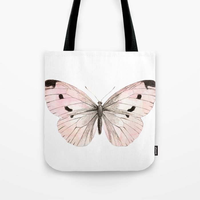 Butterfly flutter - soft peach Tote Bag