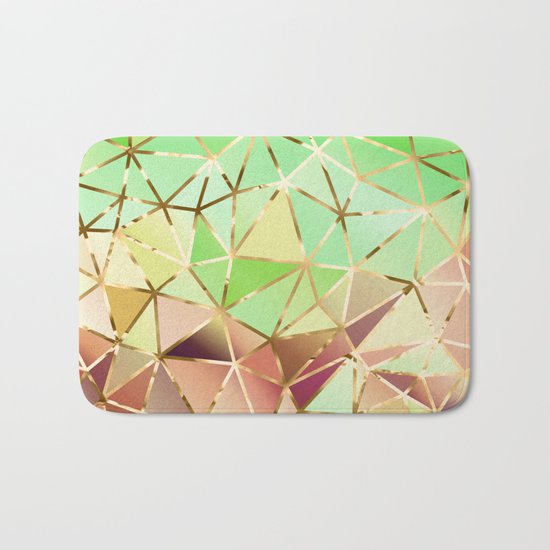 Rainbow Geometric Pattern #1 Bath Mat
