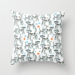 Dogs with spots Throw Pillow