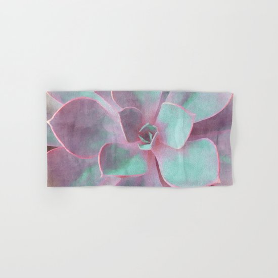 Pastel Succulent Hand & Bath Towel