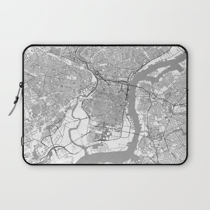 Philadelphia Map Line Laptop Sleeve