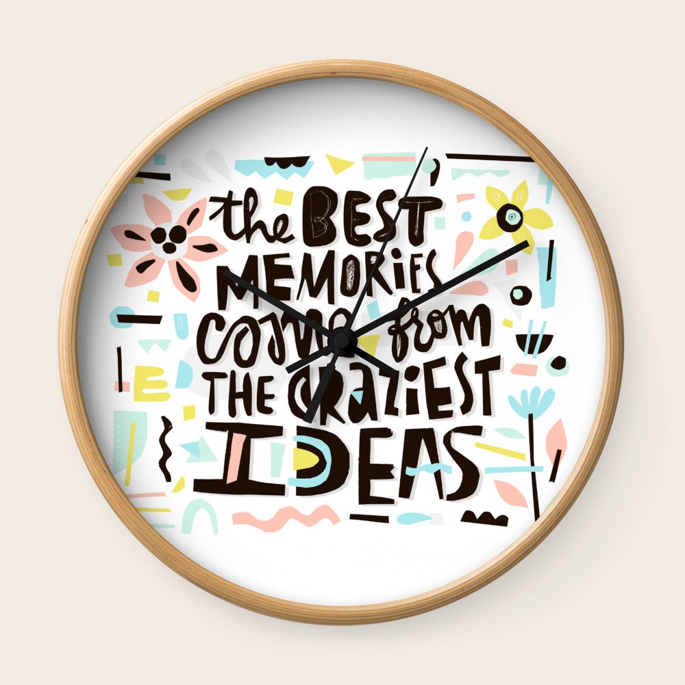 Craziest Ideas Wall Clock By Favete Society6
