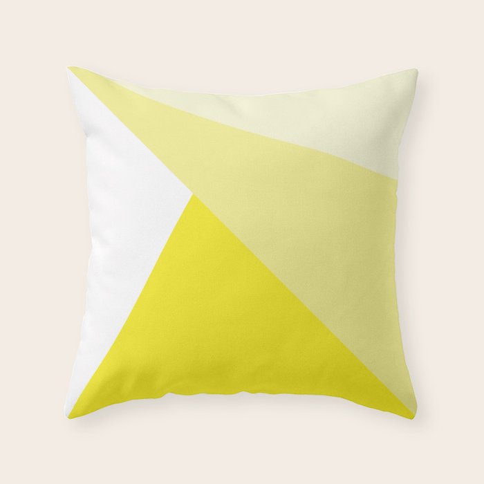 Simple Geometric Triangle Pattern White On Yellow Mix Match