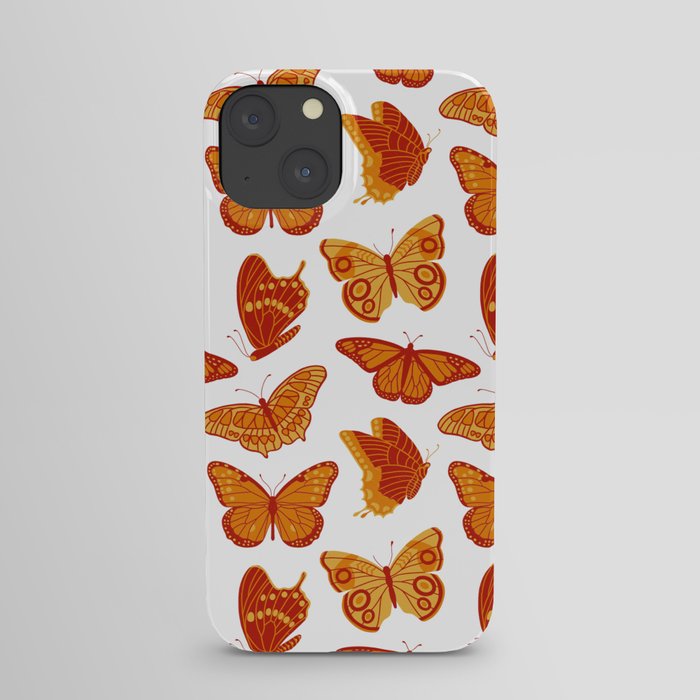 Texas Butterflies – Orange and Yellow Pattern iPhone Case