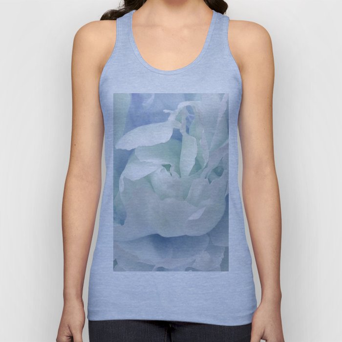 Peony in Blue White Tank Top