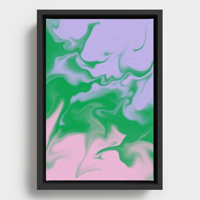 colorful marble pattern Framed Canvas