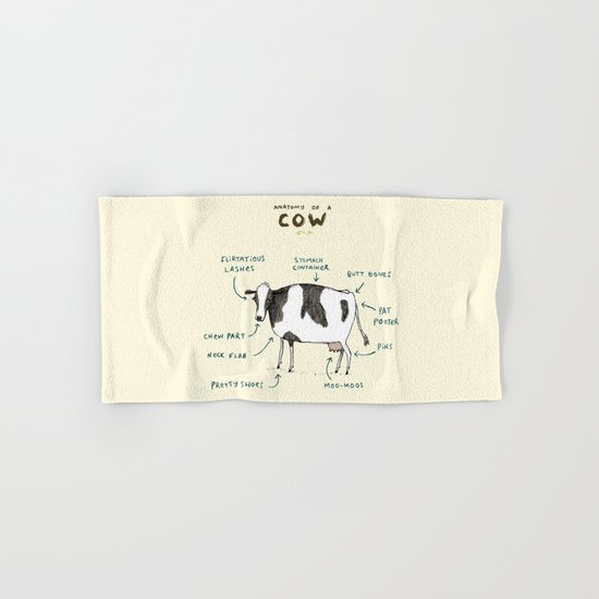 Anatomy of a Cow Hand & Bath Towel