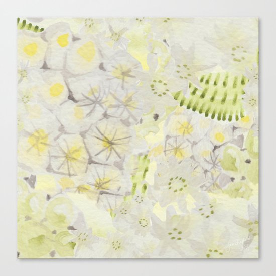 Lemon Abstract Canvas Print