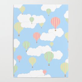 Hot Air Balloon In the Sky Poster