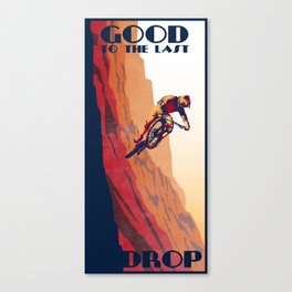 retro mountain bike poster: good to the last drop Canvas Print