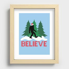 Cryptid Christmas Miracle Recessed Framed Print