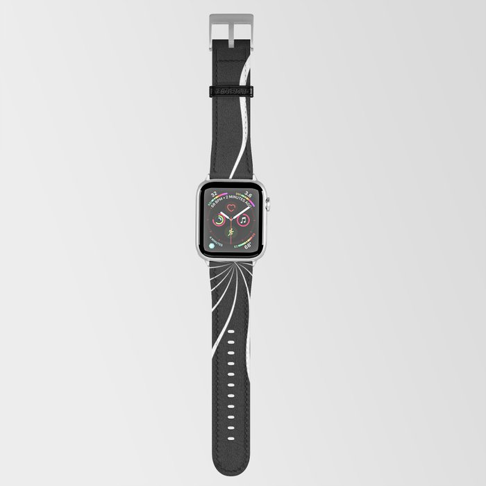 Wavy Rays (black/white) Apple Watch Band
