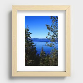 Lake Tahoe Thru Pine Trees 2008 #4 Recessed Framed Print