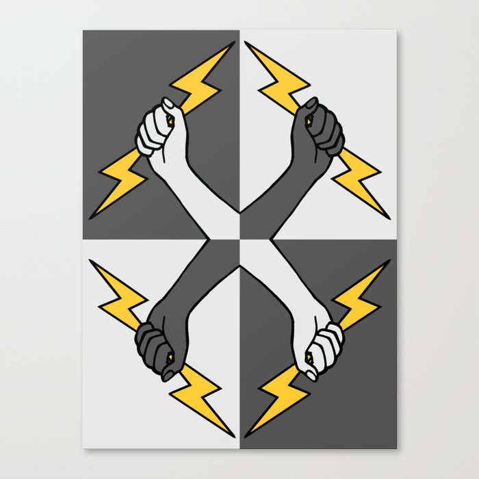 Everybody Thunderbolt (Heraldic) Canvas Print