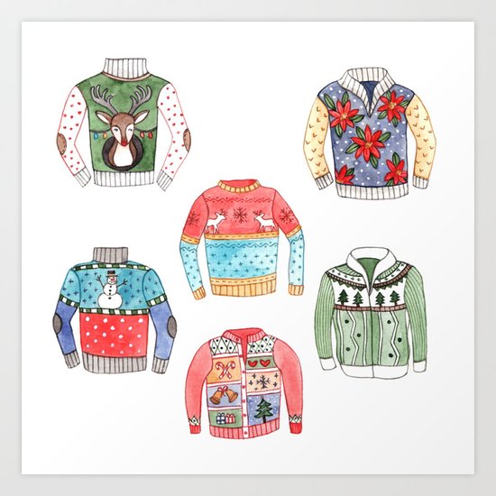 Ugly Sweaters Art Print