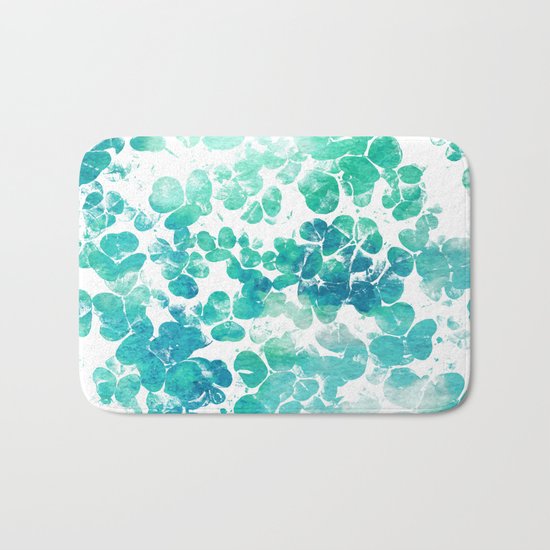 Clover Watercolor #society6 #decor #buyart Bath Mat