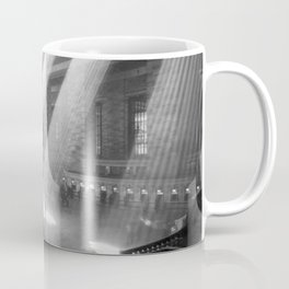 New York Grand Central Train Station Terminal Black and White Photography Print Coffee Mug