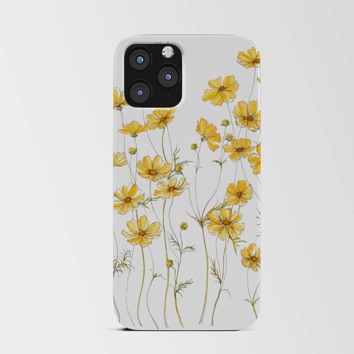 Yellow Cosmos Flowers iPhone Card Case