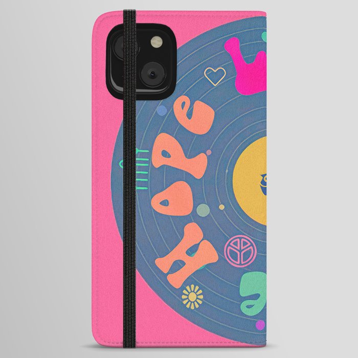 Love, Hope and Peace pink, dreams, pastel, love, cute,  iPhone Wallet Case