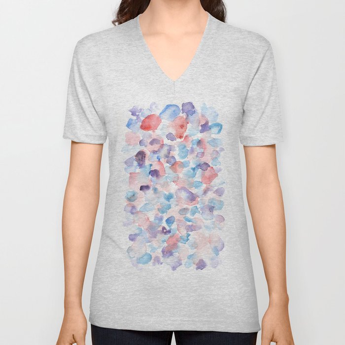  Watercolor Painting Abstract Art Minimalist Style 150725 My Happy Bubbles 9 V Neck T Shirt