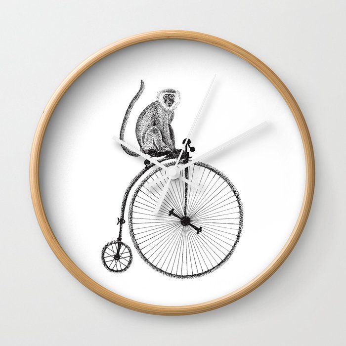 bike monkey 2 Wall Clock