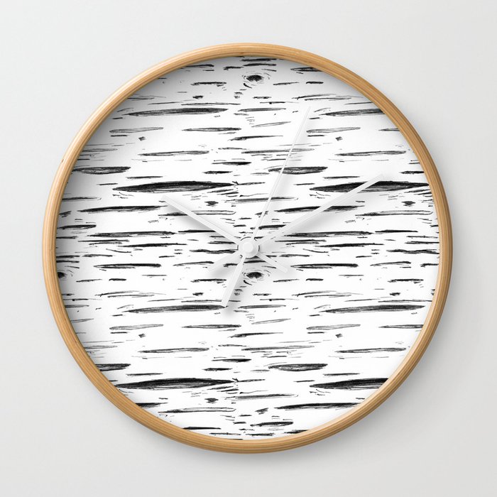Birch Black and White Wall Clock