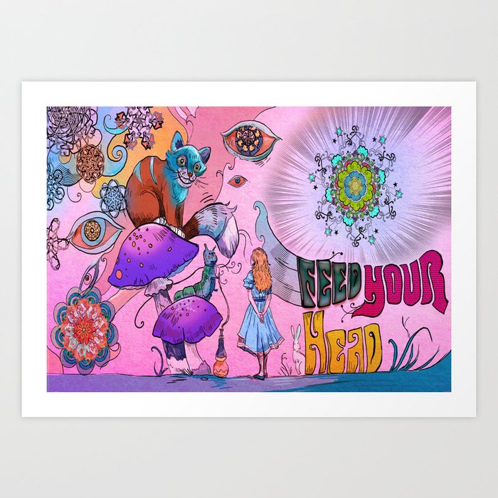Alice in wonderland clearance psychedelic tapestry