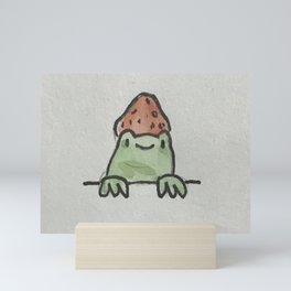 strawberry frog Mini Art Print