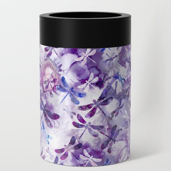 Dragonfly Lullaby in Pantone Ultraviolet Purple Can Cooler