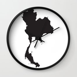 Thailand Silhouette Map Wall Clock